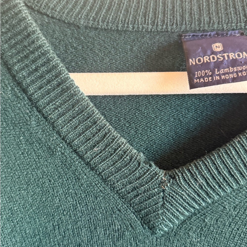 Vintage 100% Lambswool Oversized Pine Green Sweater - Cozy Luxury Y2K Basics - Picture 7 of 8